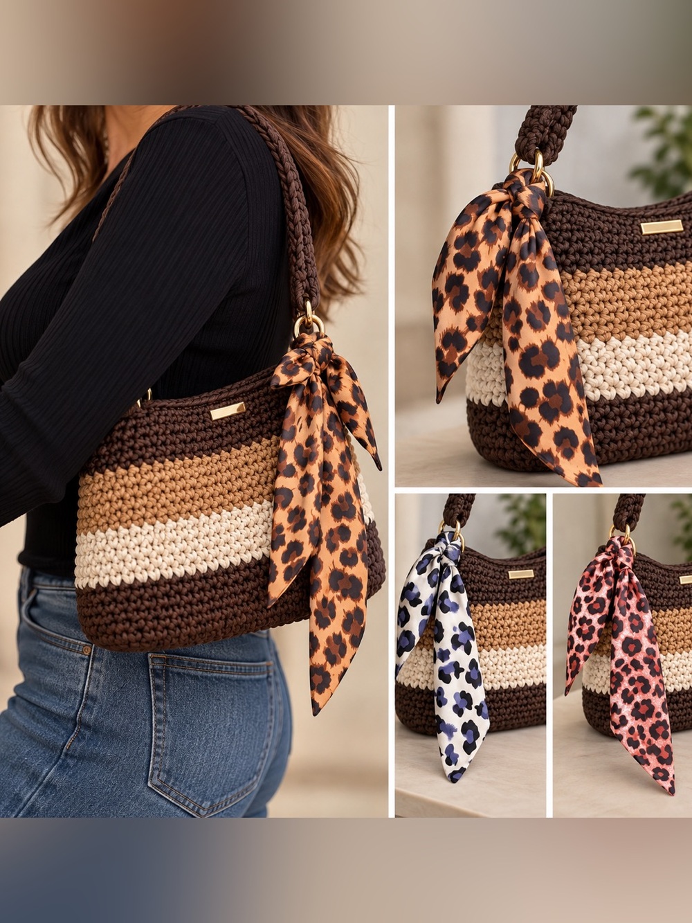 Accent Scarfs - Animal Print - NWOT